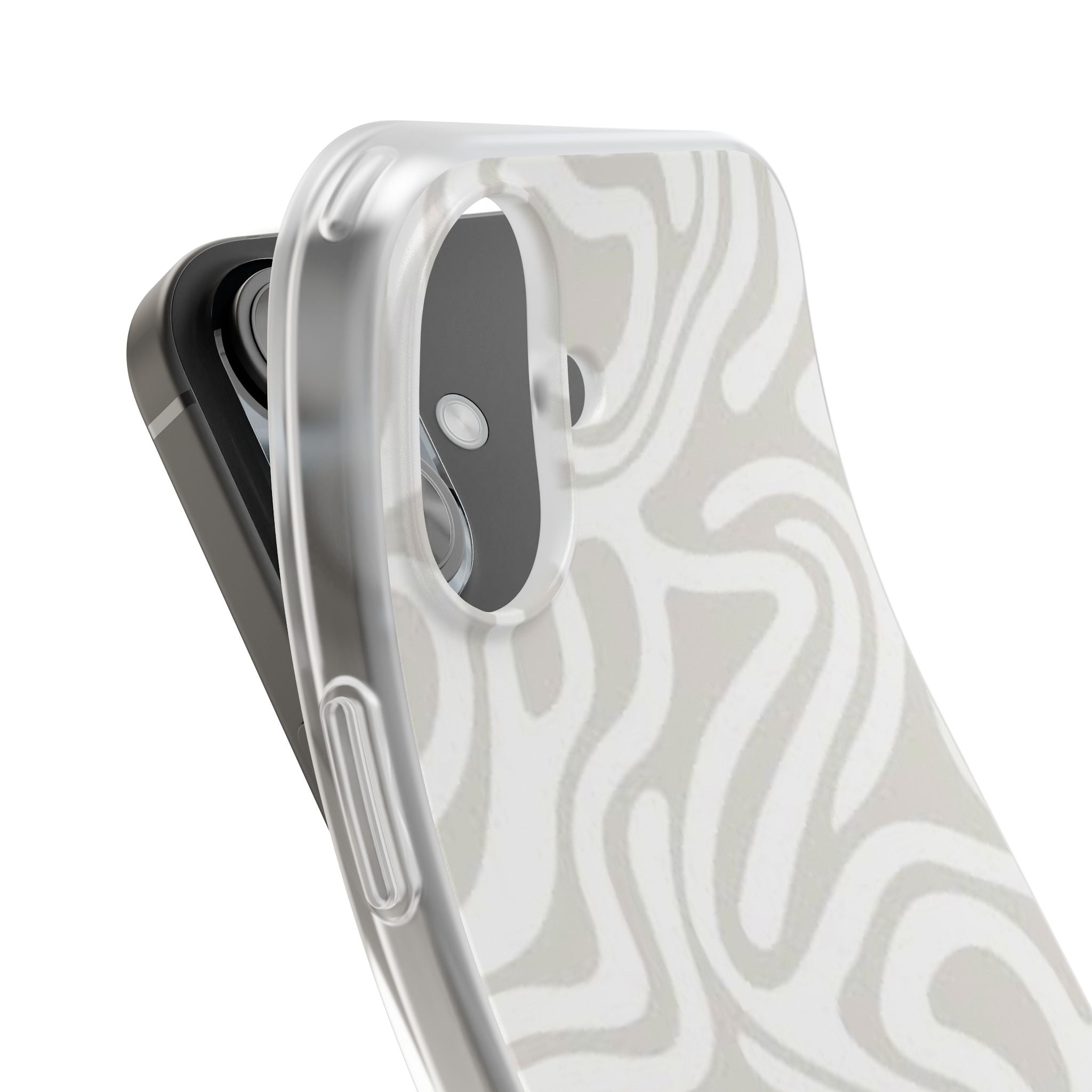 Abstract Neutral Swirl Phone Case — Flexible Protective Cover