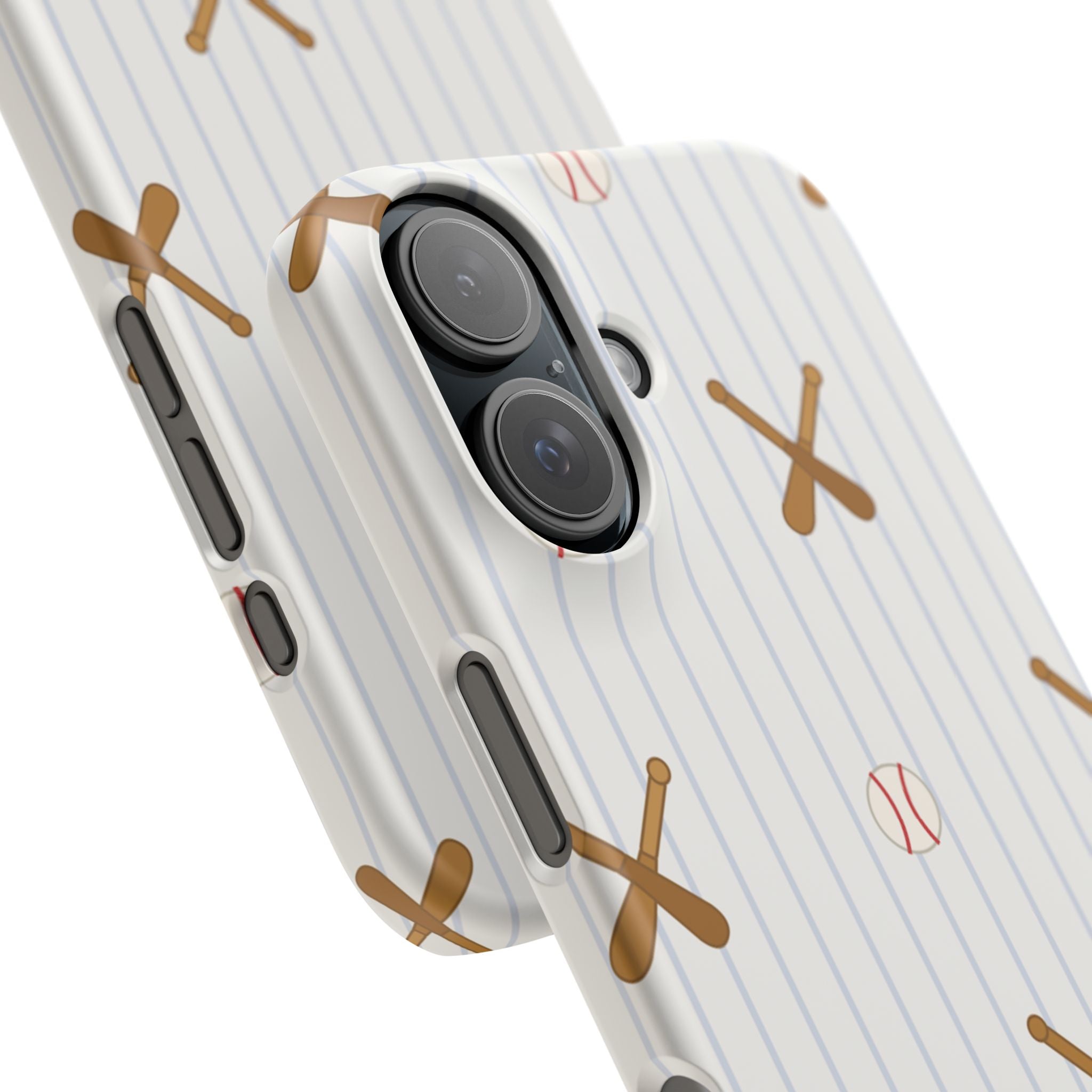Baseball Pattern Phone Case — Bat & Ball Snap Case