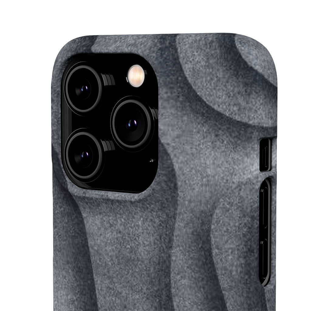 Phone Case — Textured Charcoal Wave Snap Case