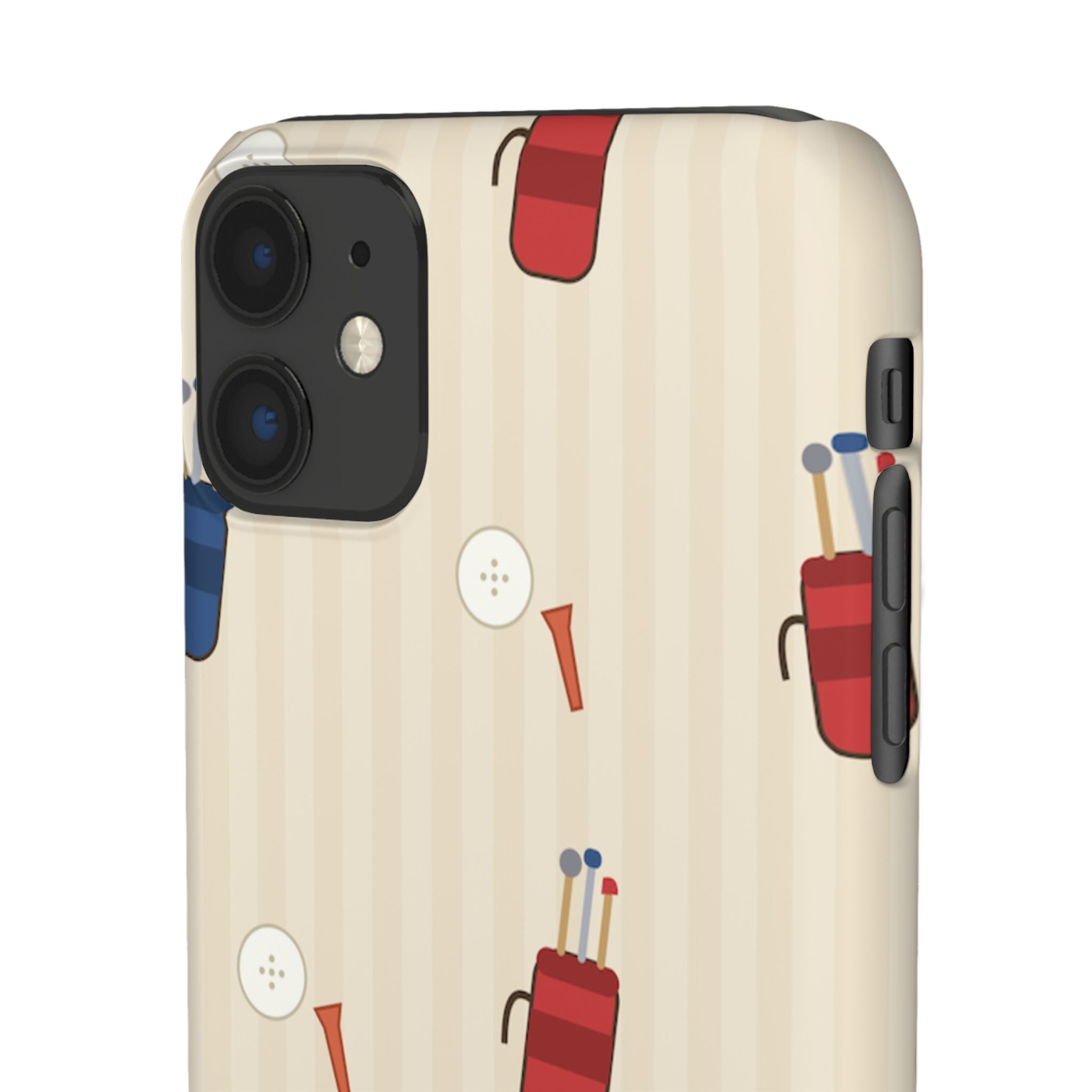 Golf Pattern Phone Case — Retro Golf Bag & Tee iPhone Case