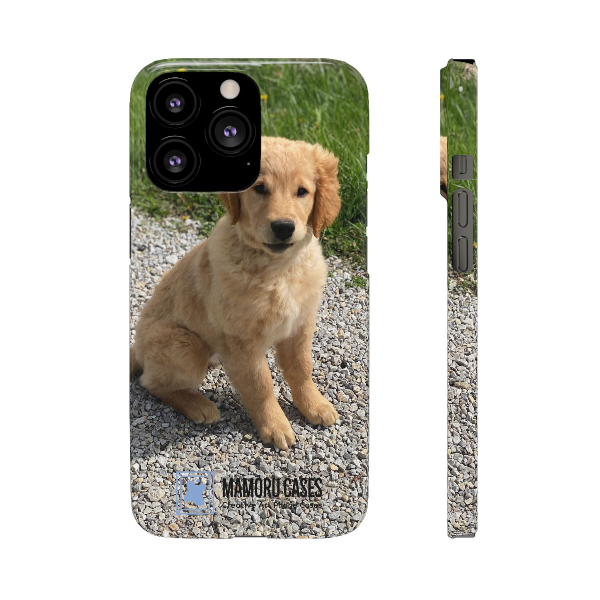 Phone Case — Cute Golden Retriever Puppy Photo Protective Snap Case