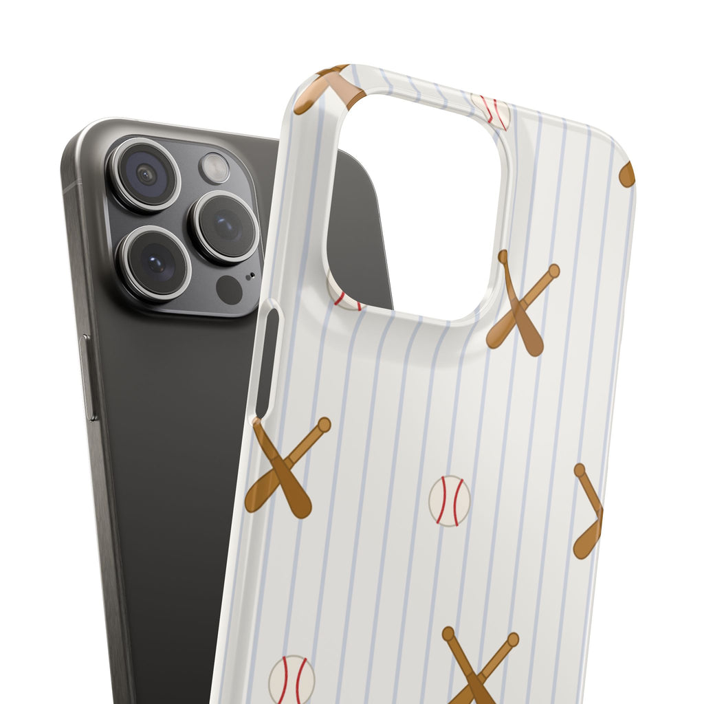 Baseball Pattern Phone Case — Bat & Ball Snap Case