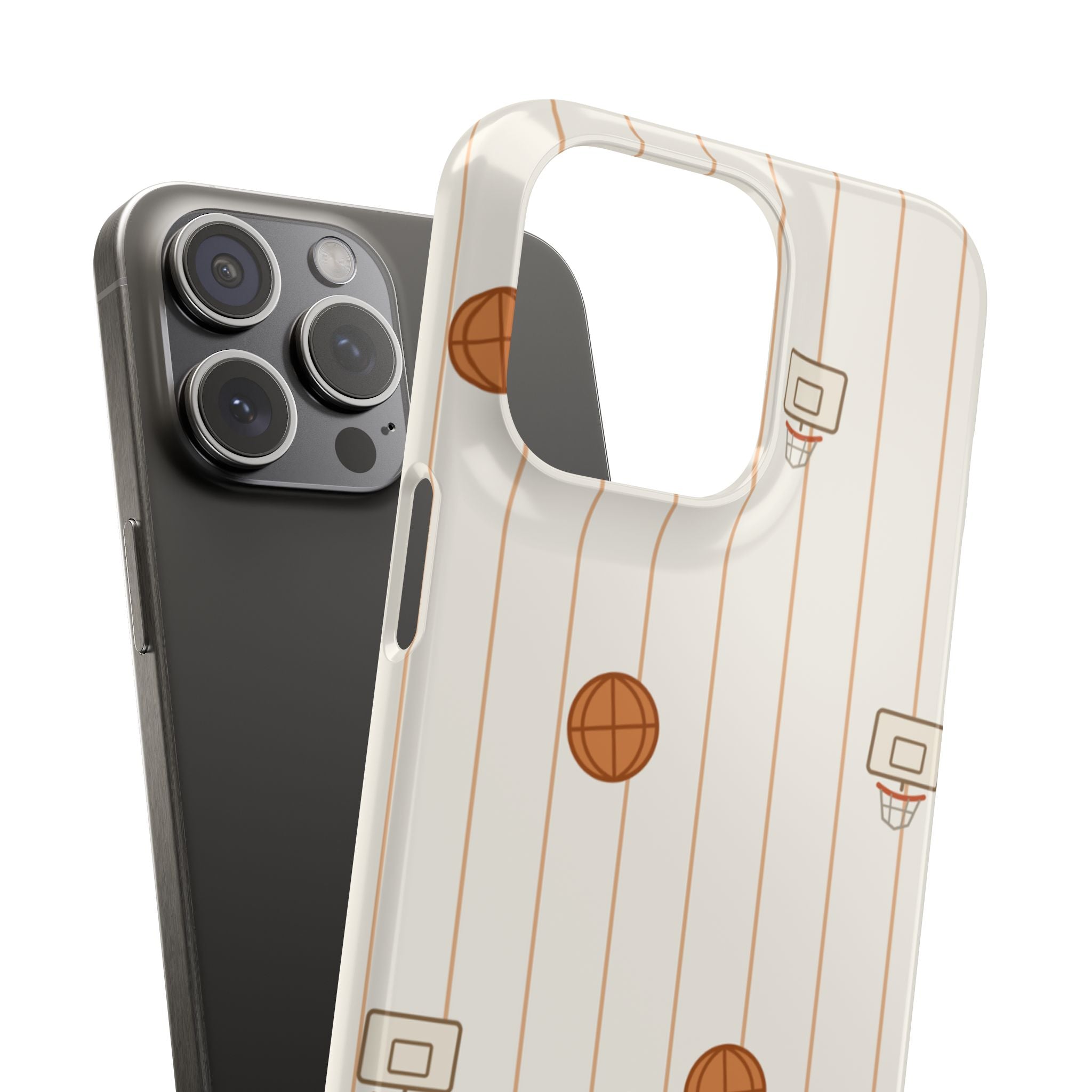 Basketball Pattern Phone Case — Cute Hoops Snap Case