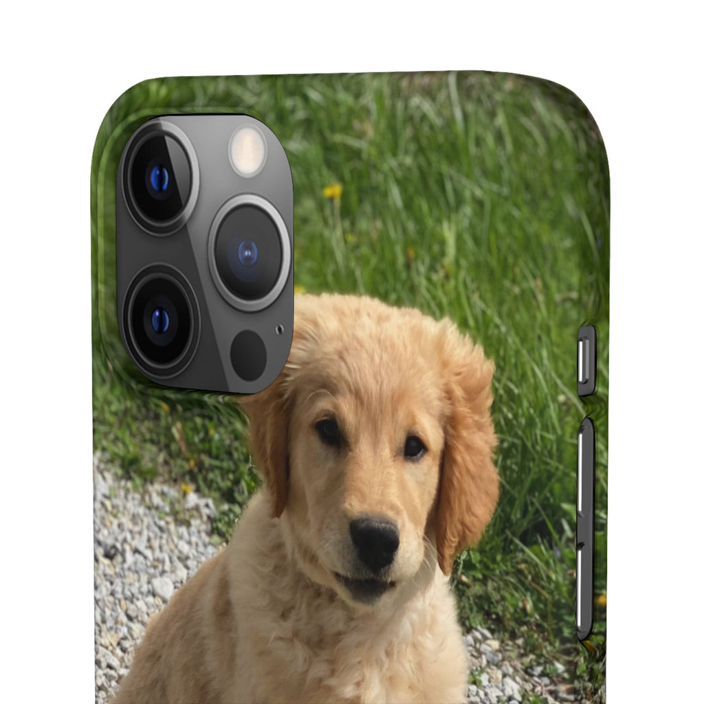 Phone Case — Cute Golden Retriever Puppy Photo Protective Snap Case