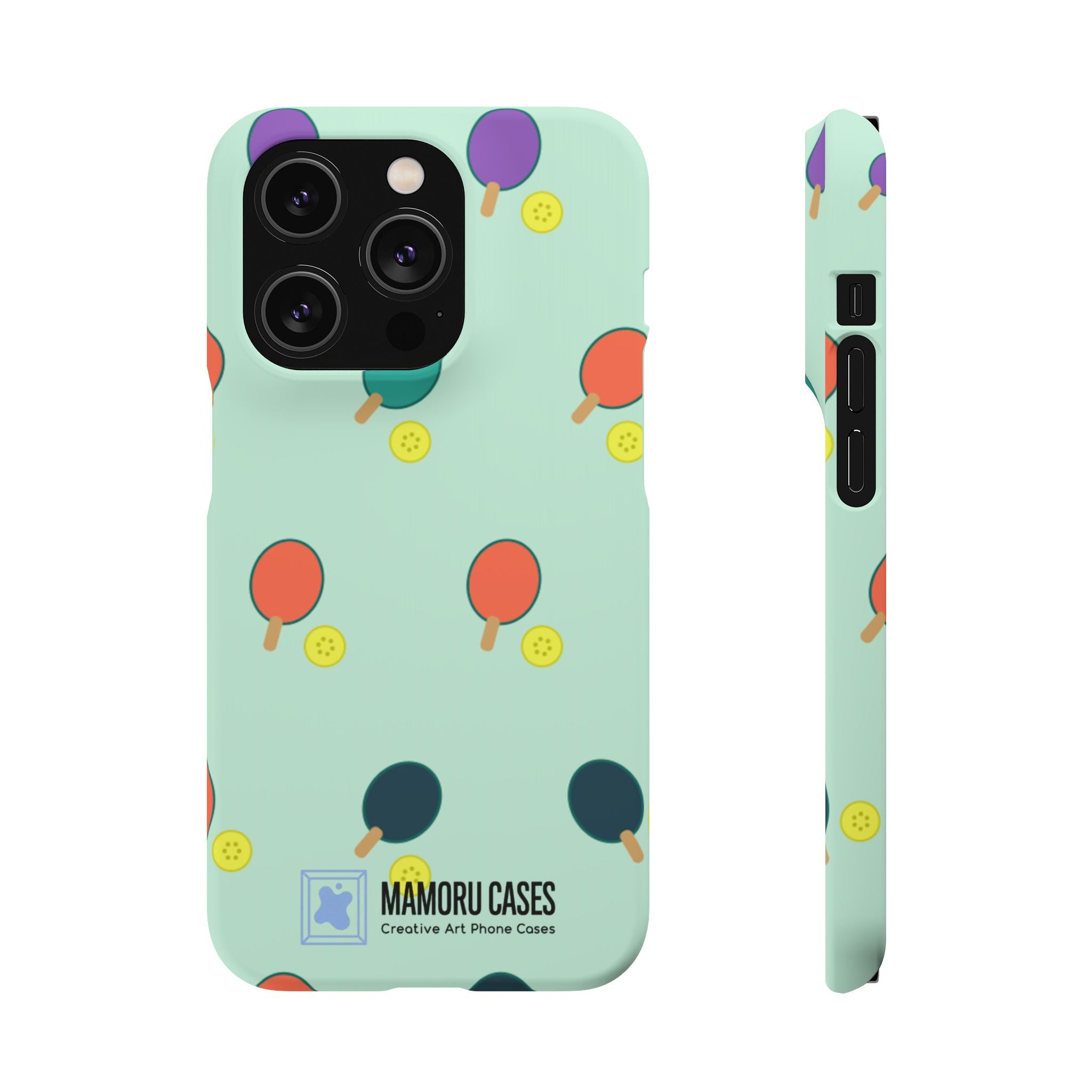 Ping Pong Paddle Pattern Phone Case — Mint Athletic Phone Cover
