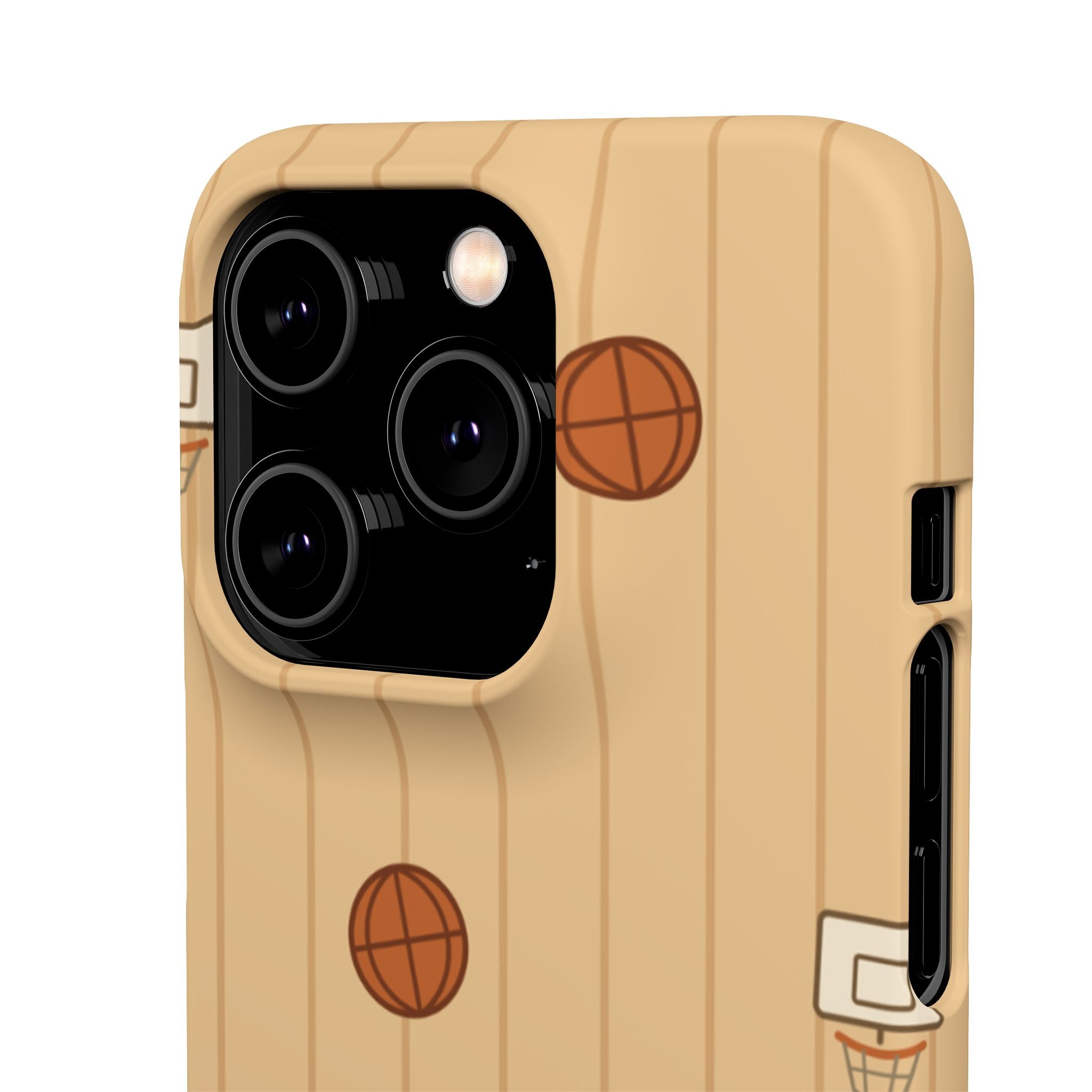 Basketball Court Phone Case — Slim Protective Snap Case with Hoops Pattern