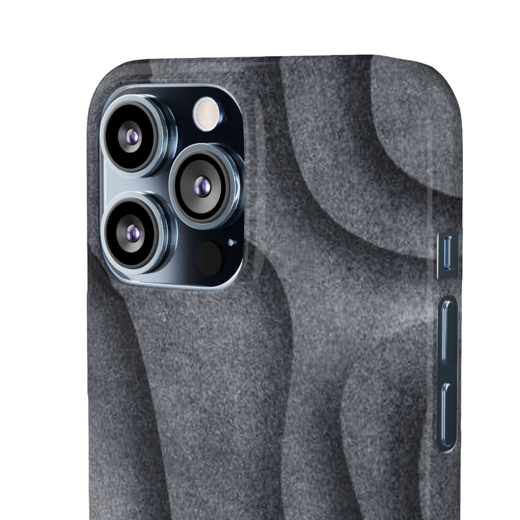 Phone Case — Textured Charcoal Wave Snap Case