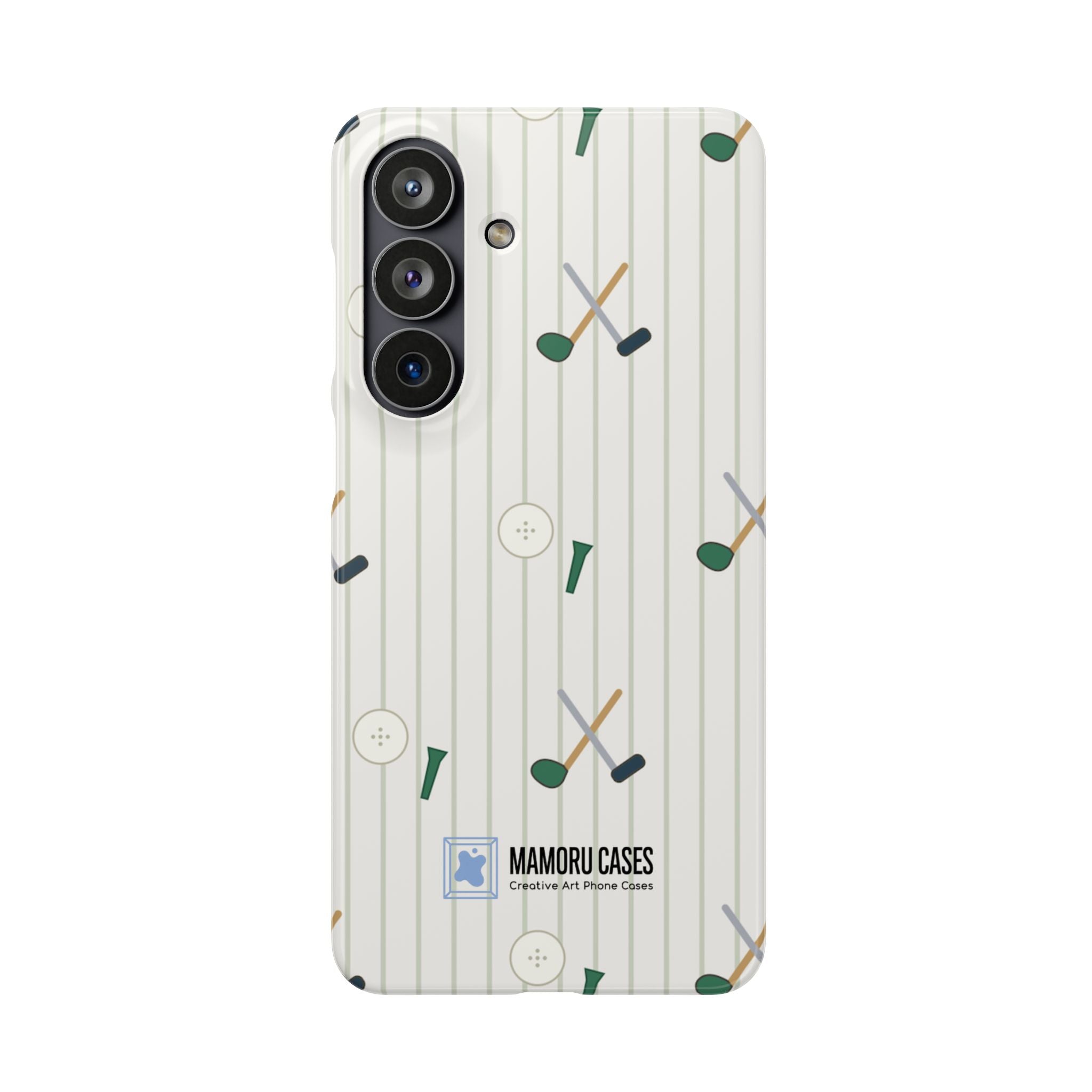 Mamoru Cases | Golf Pattern Snap Phone Case Tee & Mallet Design