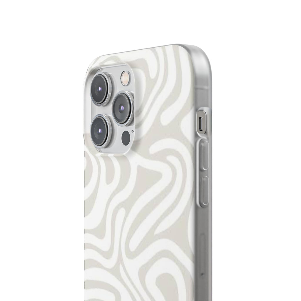 Abstract Neutral Swirl Phone Case — Flexible Protective Cover