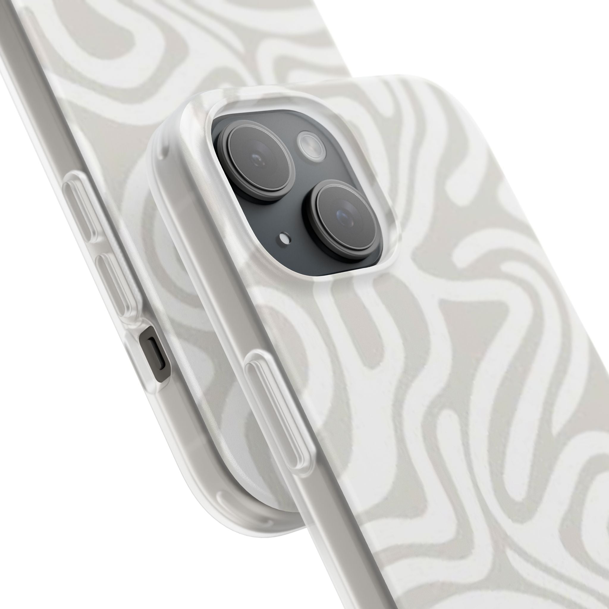 Abstract Neutral Swirl Phone Case — Flexible Protective Cover