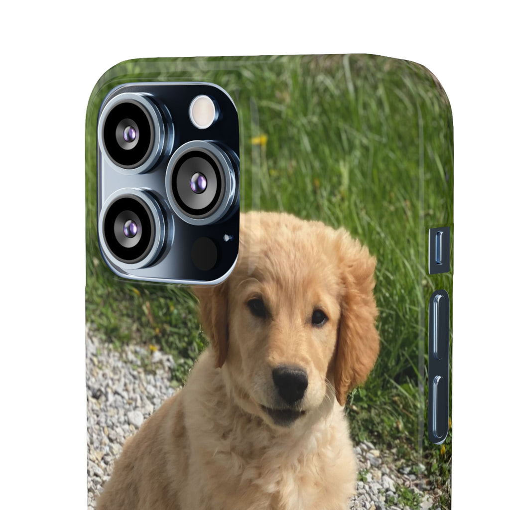 Phone Case — Cute Golden Retriever Puppy Photo Protective Snap Case