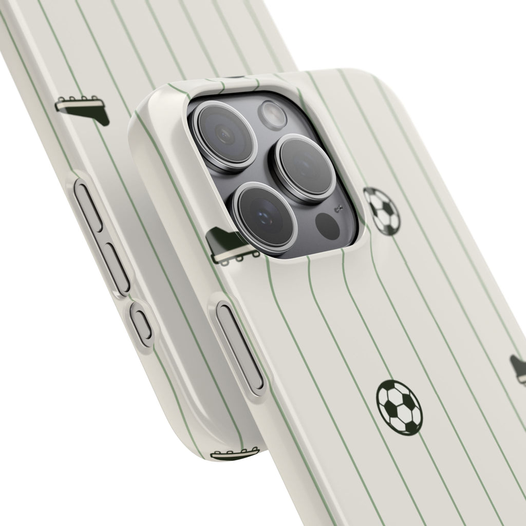 Soccer Pattern Snap Phone Case - Athletic Ball & Cleat Design