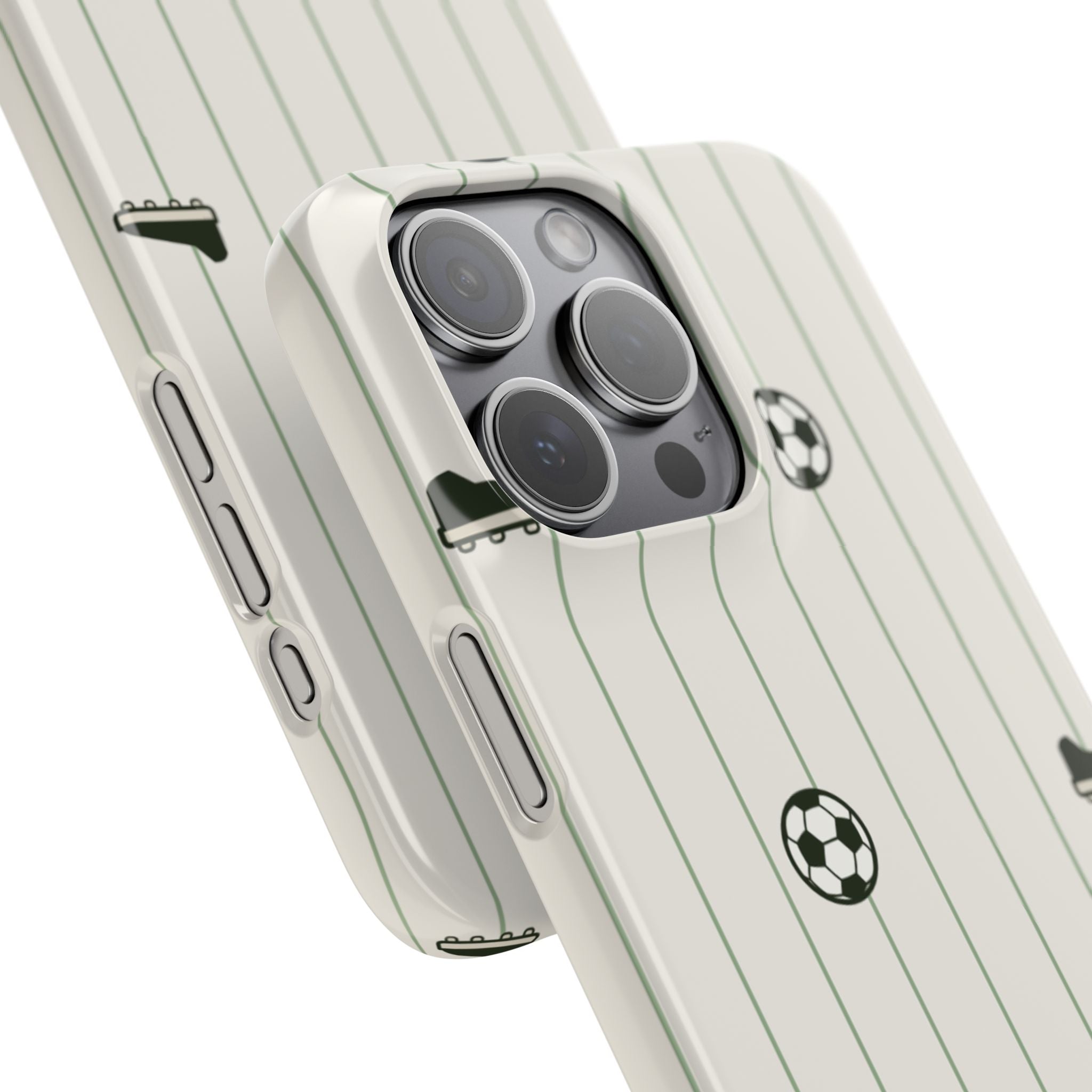 Soccer Pattern Snap Phone Case - Athletic Ball & Cleat Design