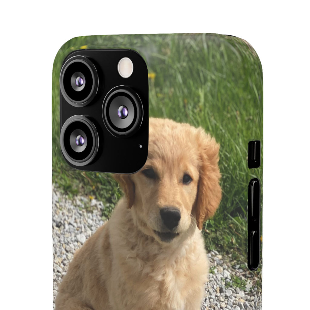 Phone Case — Cute Golden Retriever Puppy Photo Protective Snap Case