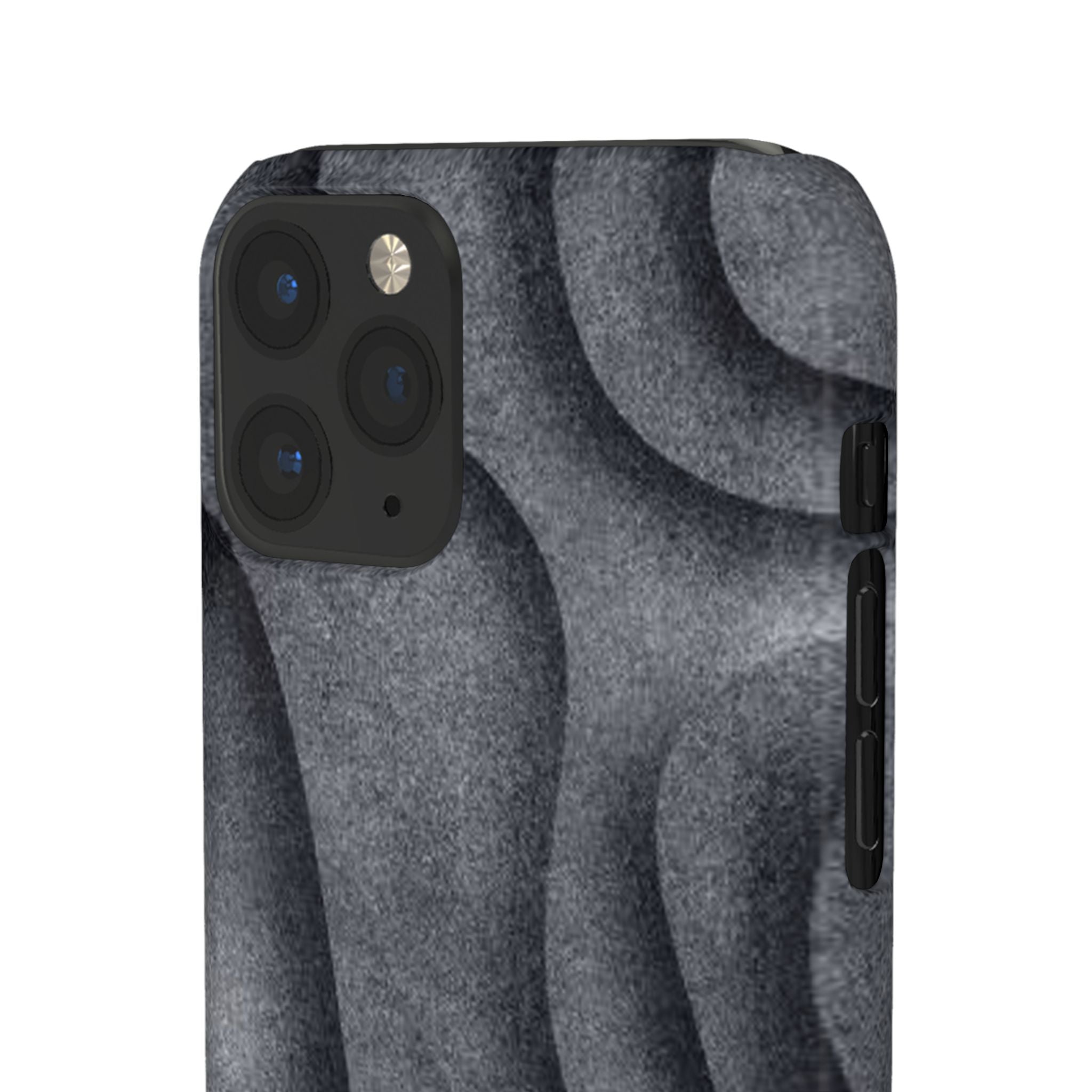 Phone Case — Textured Charcoal Wave Snap Case