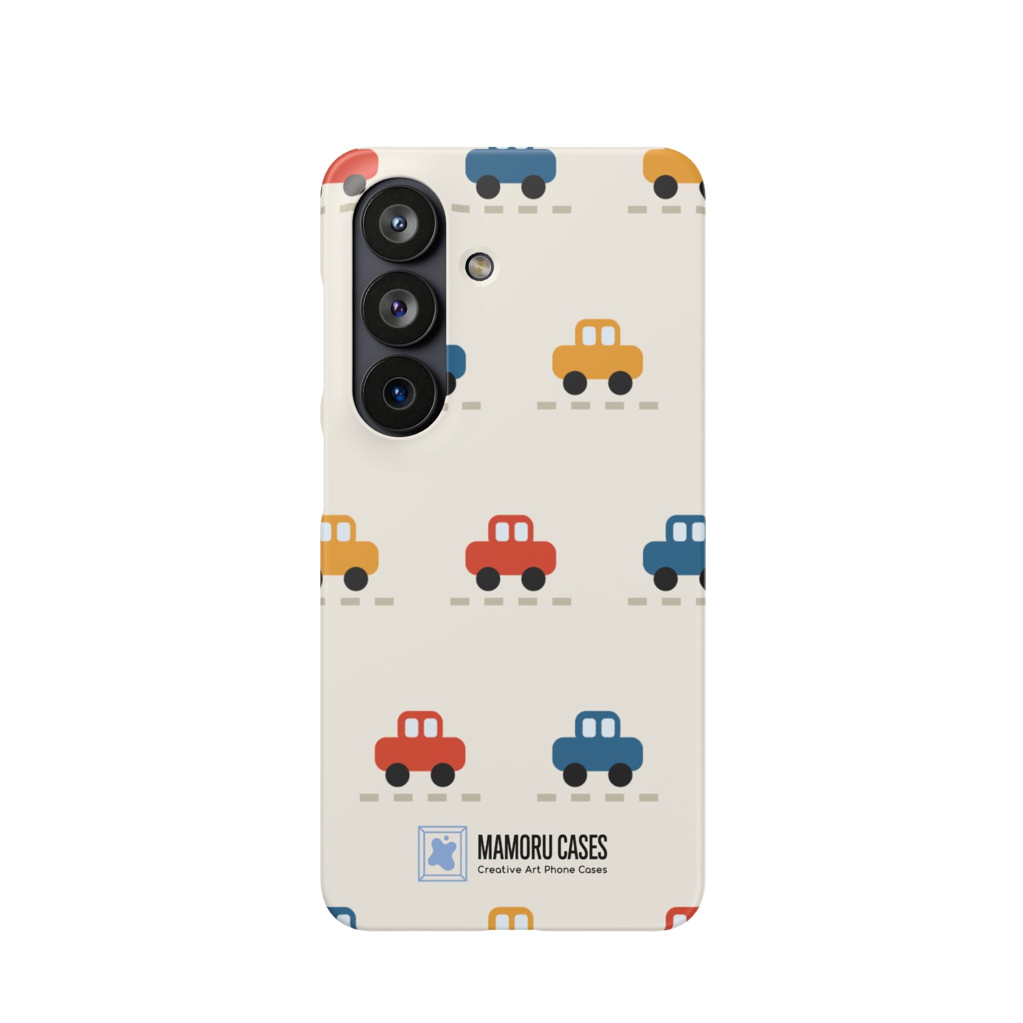 Cute Retro Toy Car Phone Case — Colorful Kids Pattern Snap Case