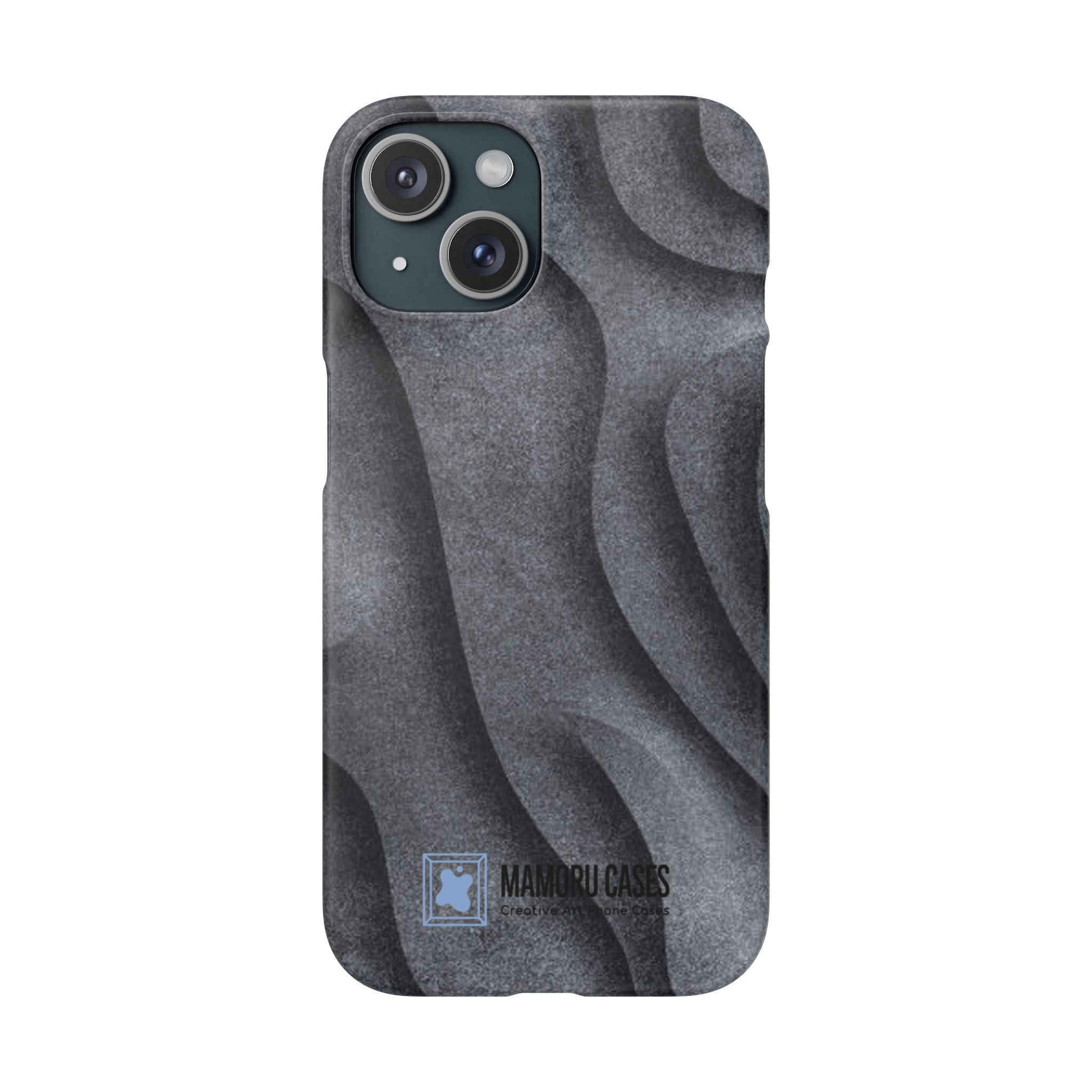 Phone Case — Textured Charcoal Wave Snap Case