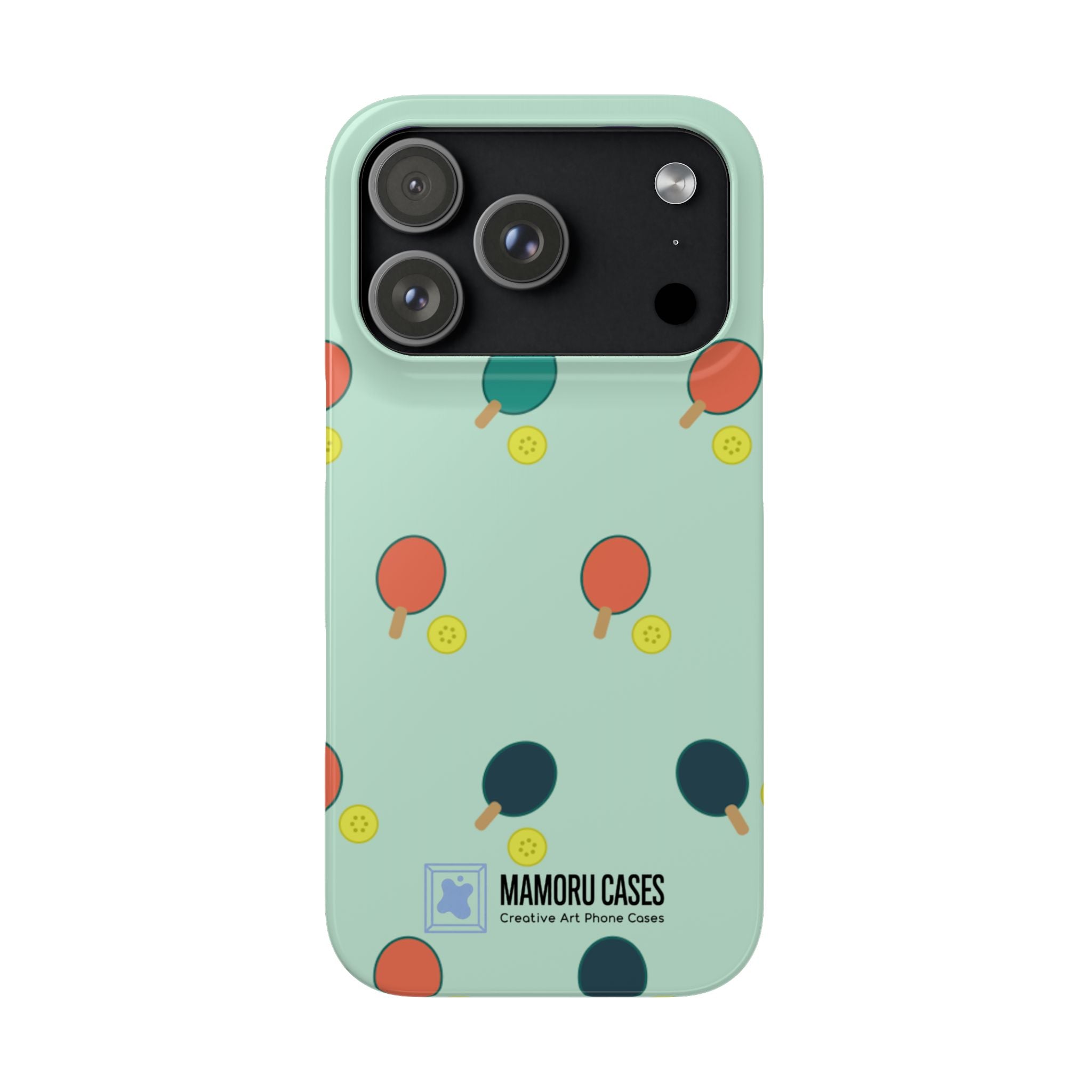 Ping Pong Paddle Pattern Phone Case — Mint Athletic Phone Cover
