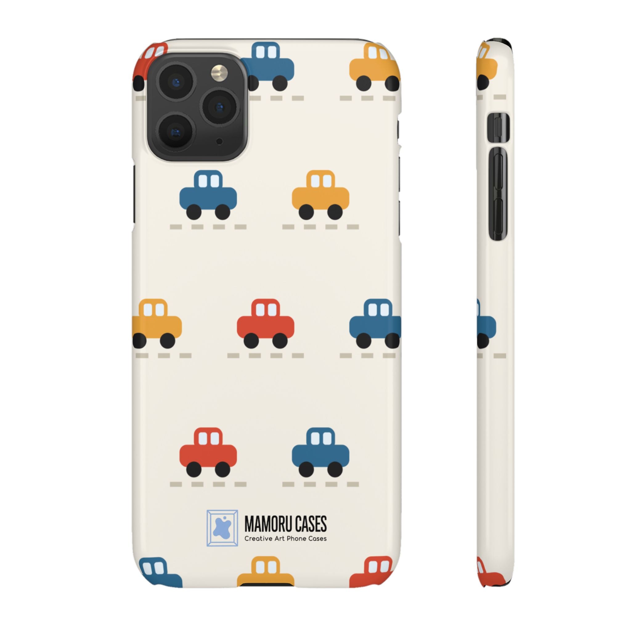 Cute Retro Toy Car Phone Case — Colorful Kids Pattern Snap Case