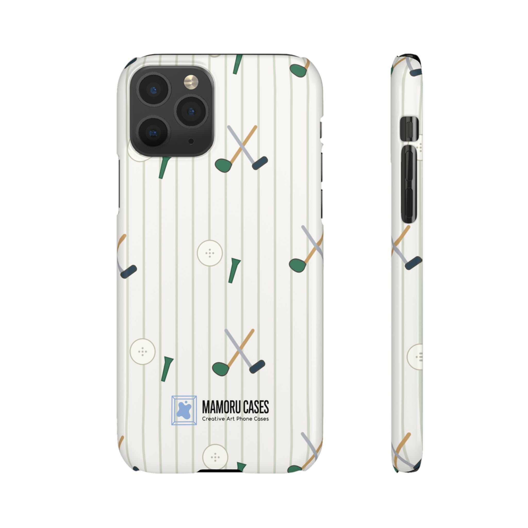 Mamoru Cases | Golf Pattern Snap Phone Case Tee & Mallet Design