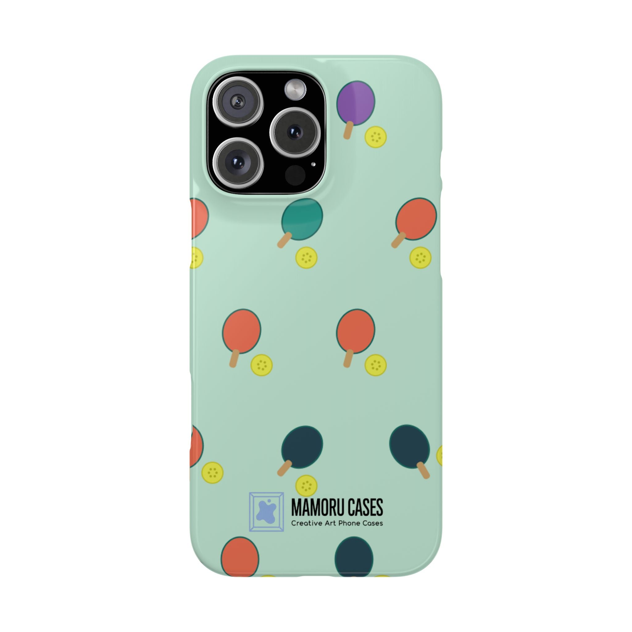 Ping Pong Paddle Pattern Phone Case — Mint Athletic Phone Cover
