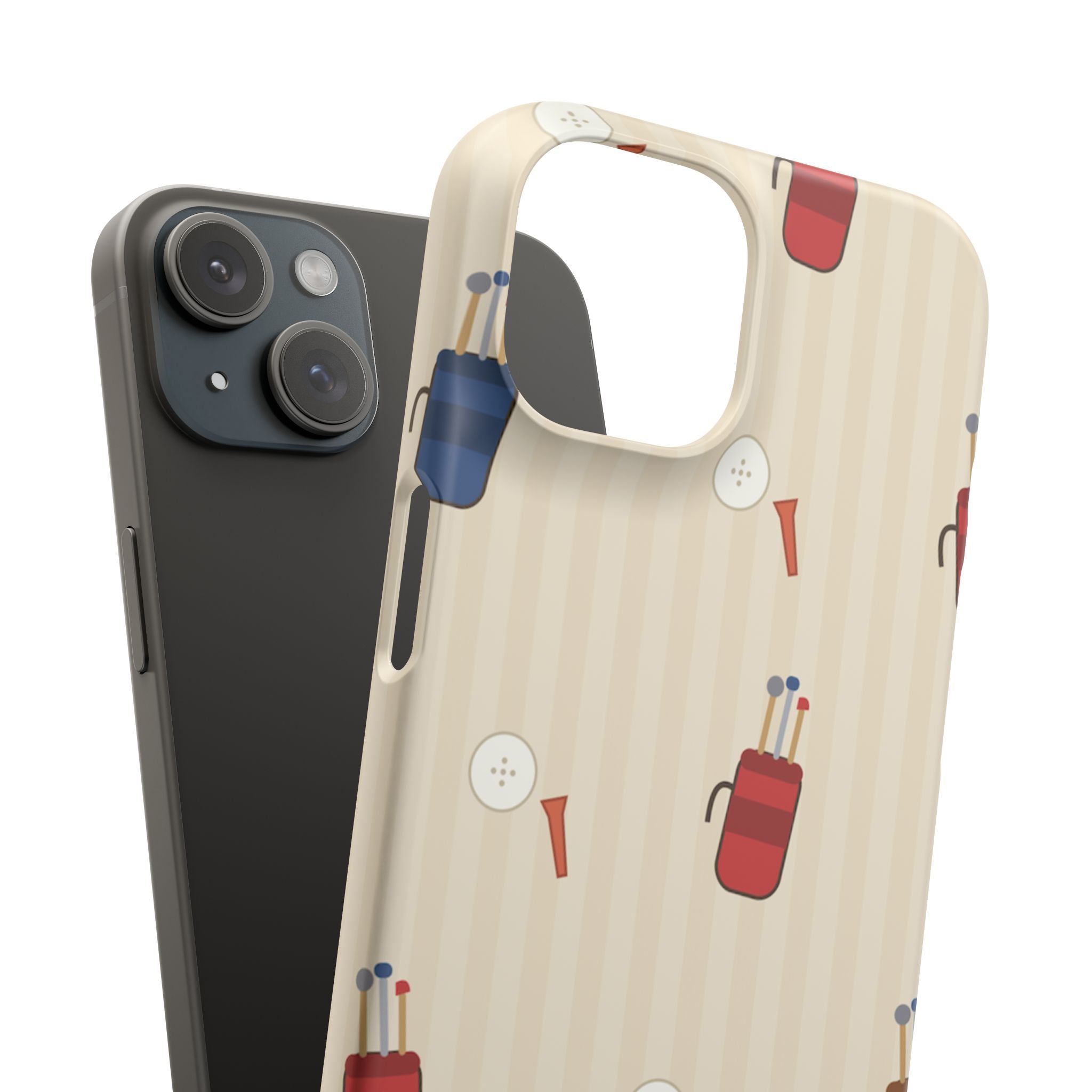 Golf Pattern Phone Case — Retro Golf Bag & Tee iPhone Case