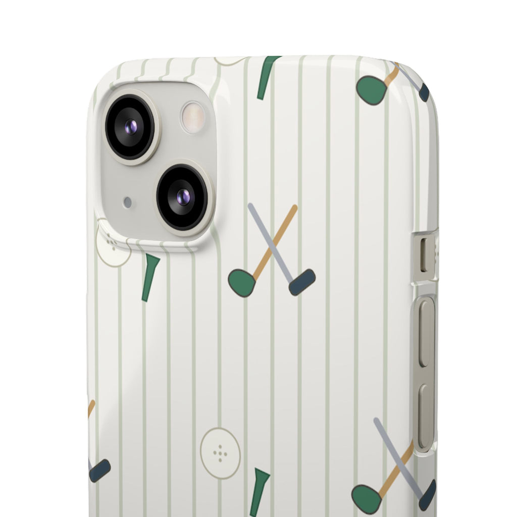 Mamoru Cases | Golf Pattern Snap Phone Case Tee & Mallet Design