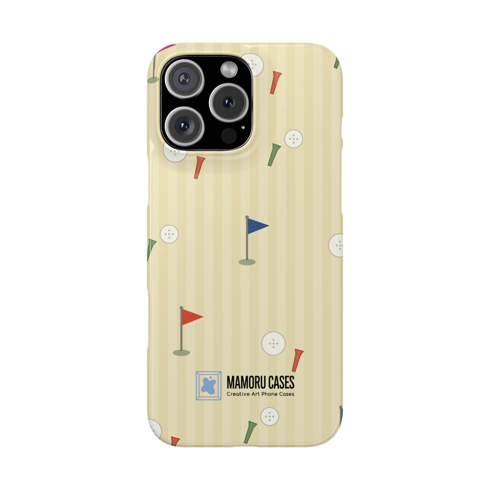 Golf Tee & Button Pattern Phone Case — Slim Snap Phone Case