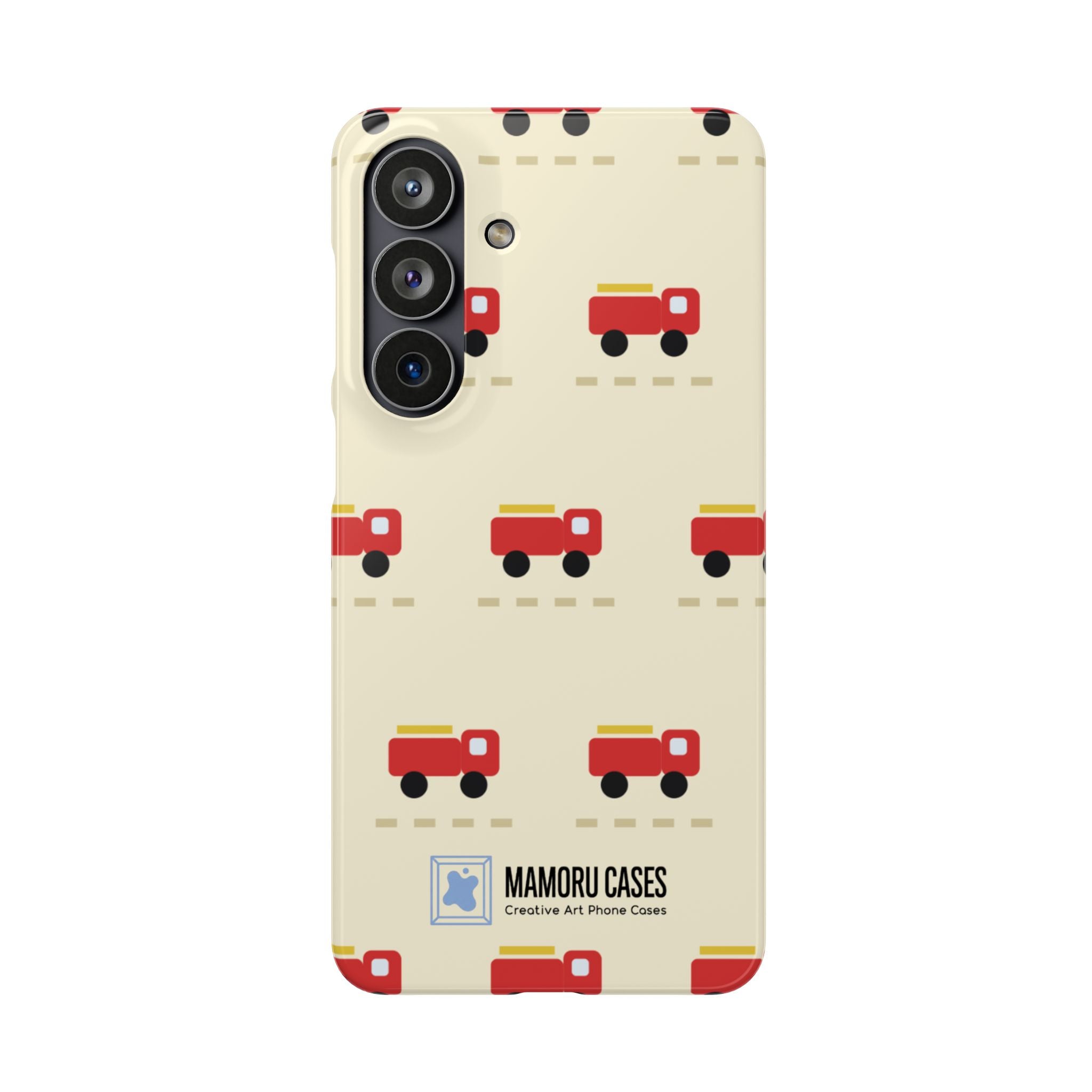 Fire Truck Pattern Phone Case — Cute Retro Kids iPhone Cover