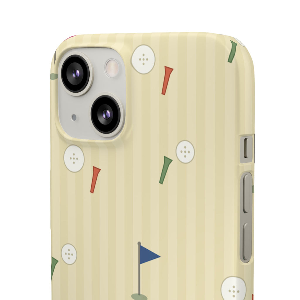 Golf Tee & Button Pattern Phone Case — Slim Snap Phone Case