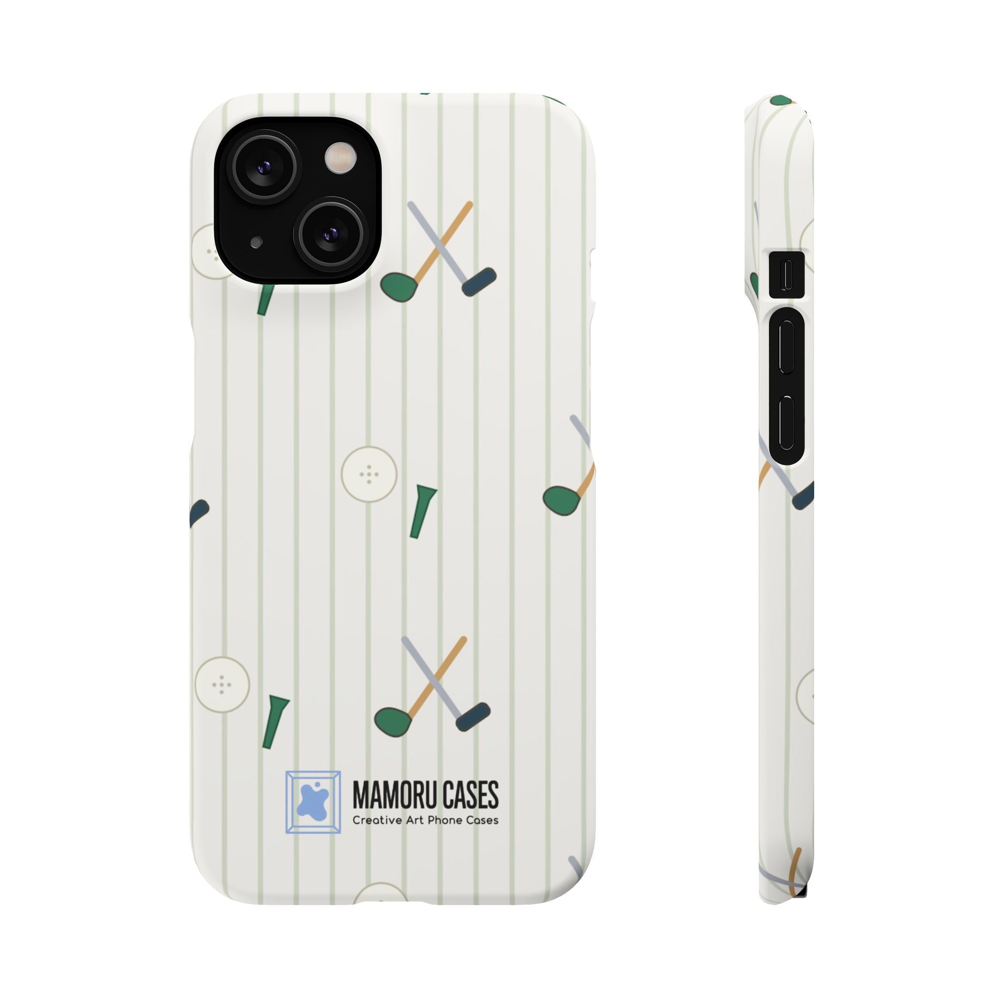 Mamoru Cases | Golf Pattern Snap Phone Case Tee & Mallet Design