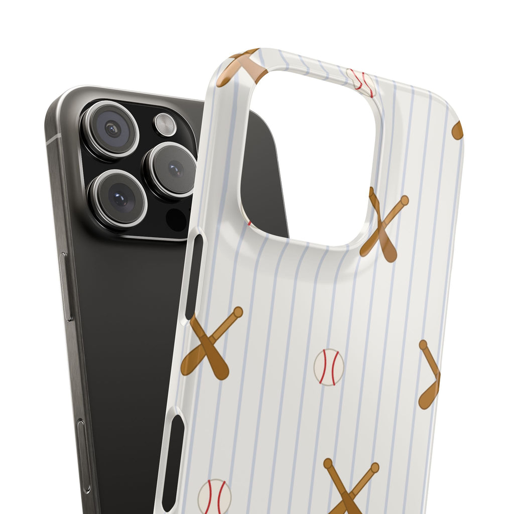 Baseball Pattern Phone Case — Bat & Ball Snap Case