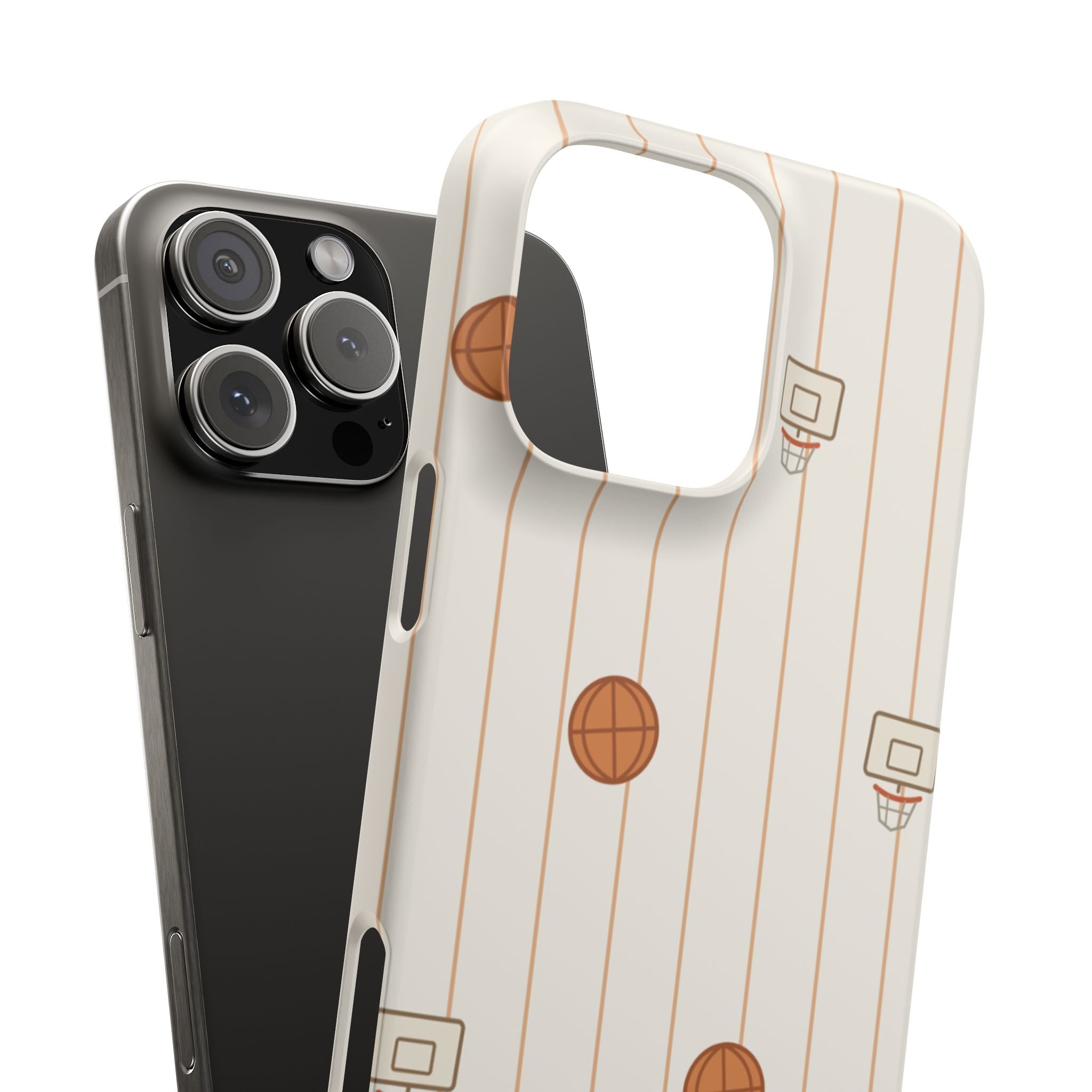 Basketball Pattern Phone Case — Cute Hoops Snap Case