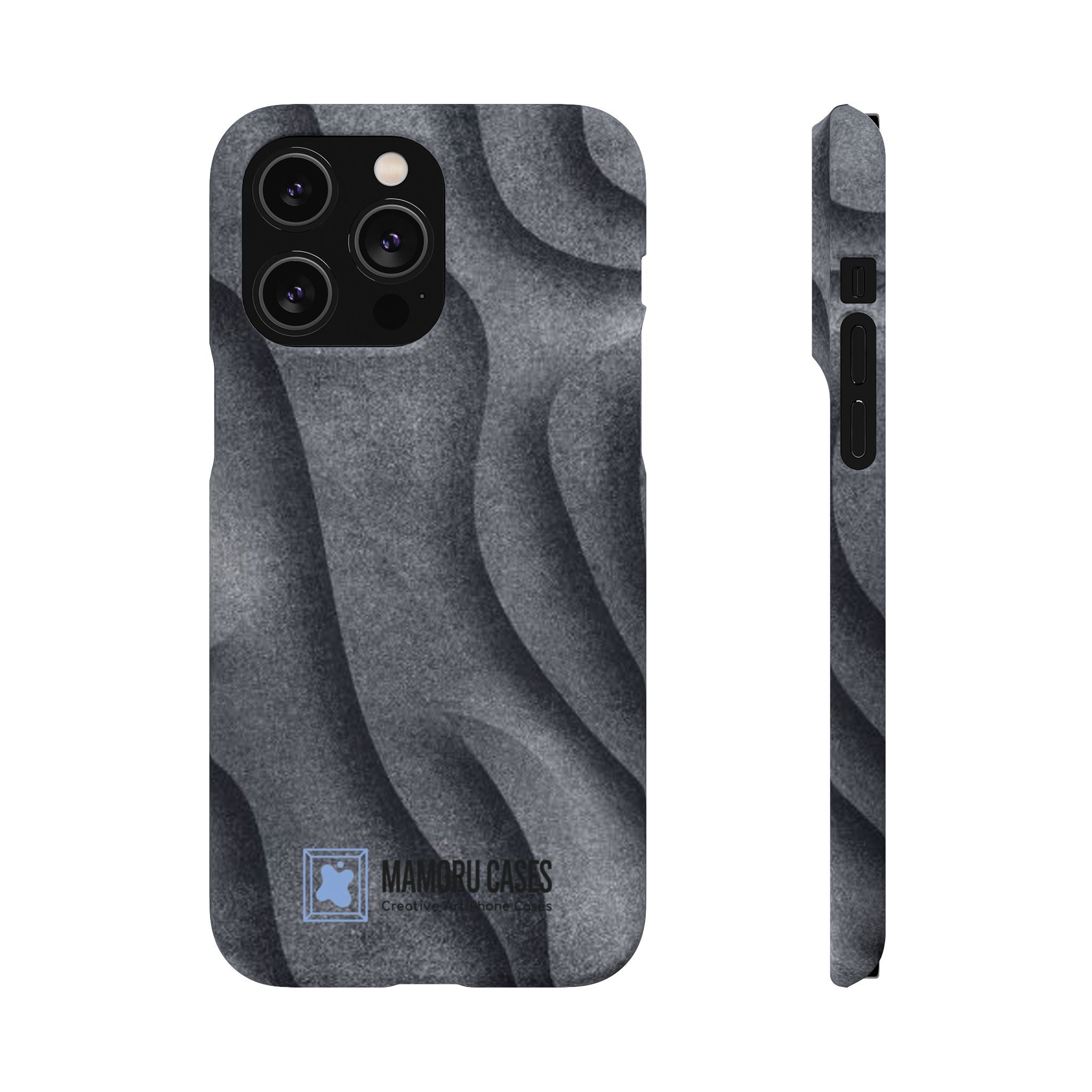 Phone Case — Textured Charcoal Wave Snap Case