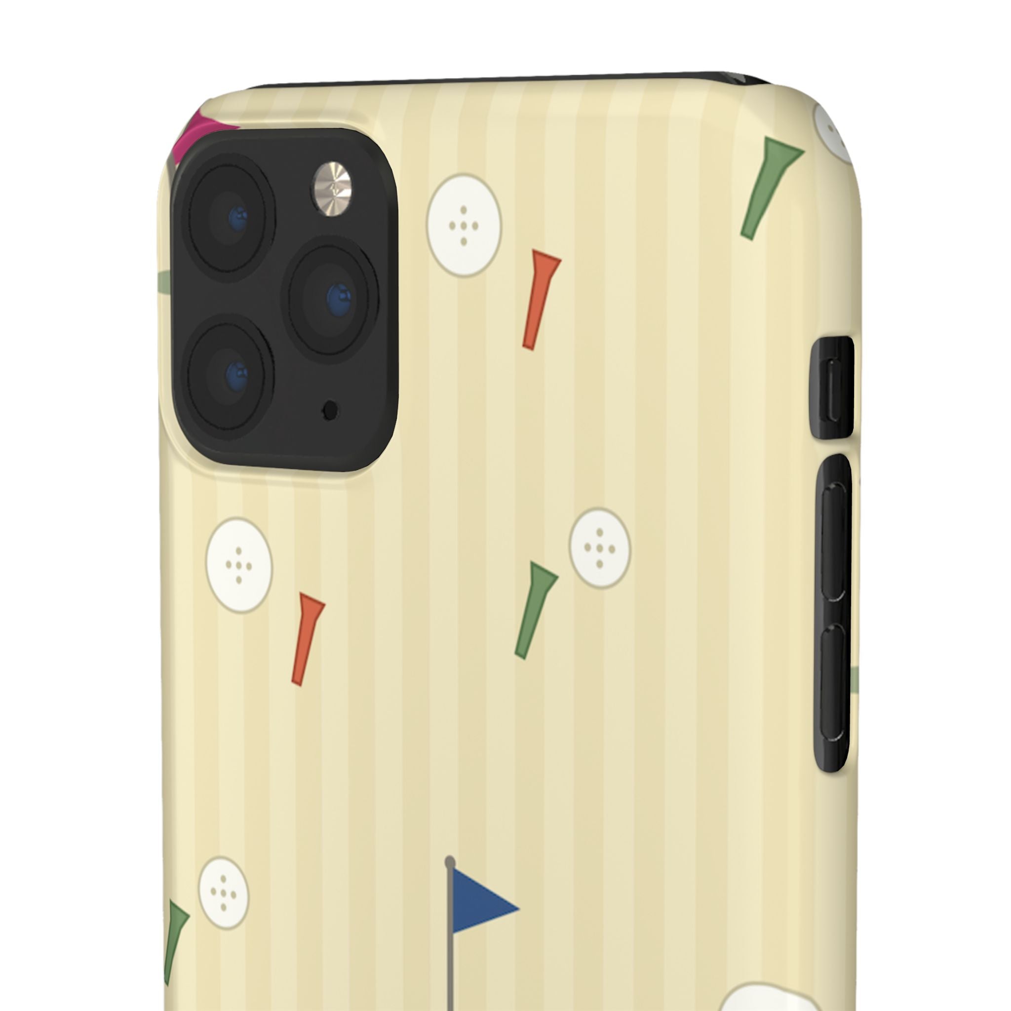 Golf Tee & Button Pattern Phone Case — Slim Snap Phone Case