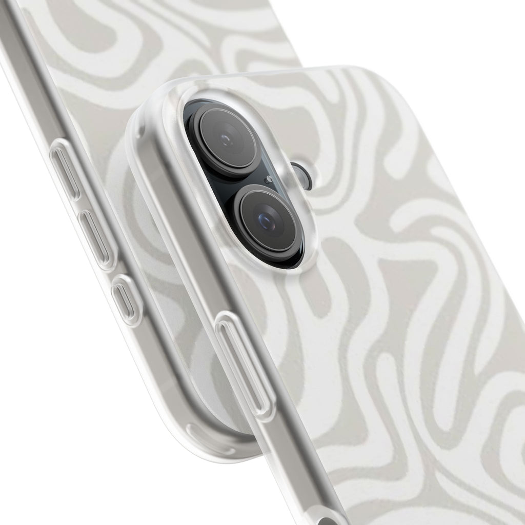 Abstract Neutral Swirl Phone Case — Flexible Protective Cover