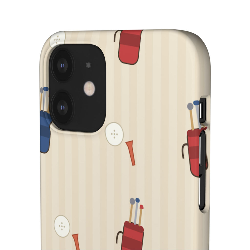 Golf Pattern Phone Case — Retro Golf Bag & Tee iPhone Case