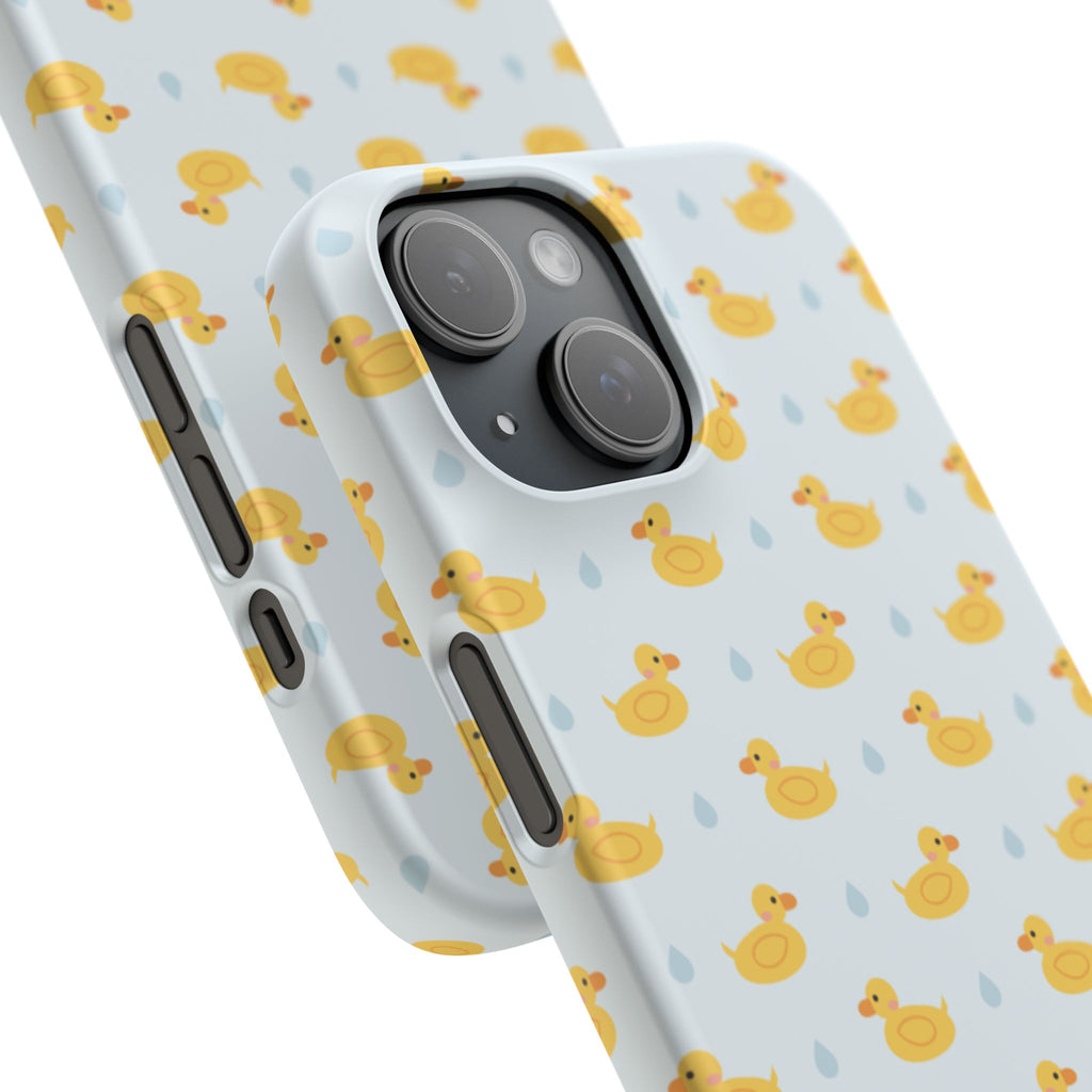 Rubber Duck Pattern Phone Case — Cute Yellow Ducks Waterproof Design