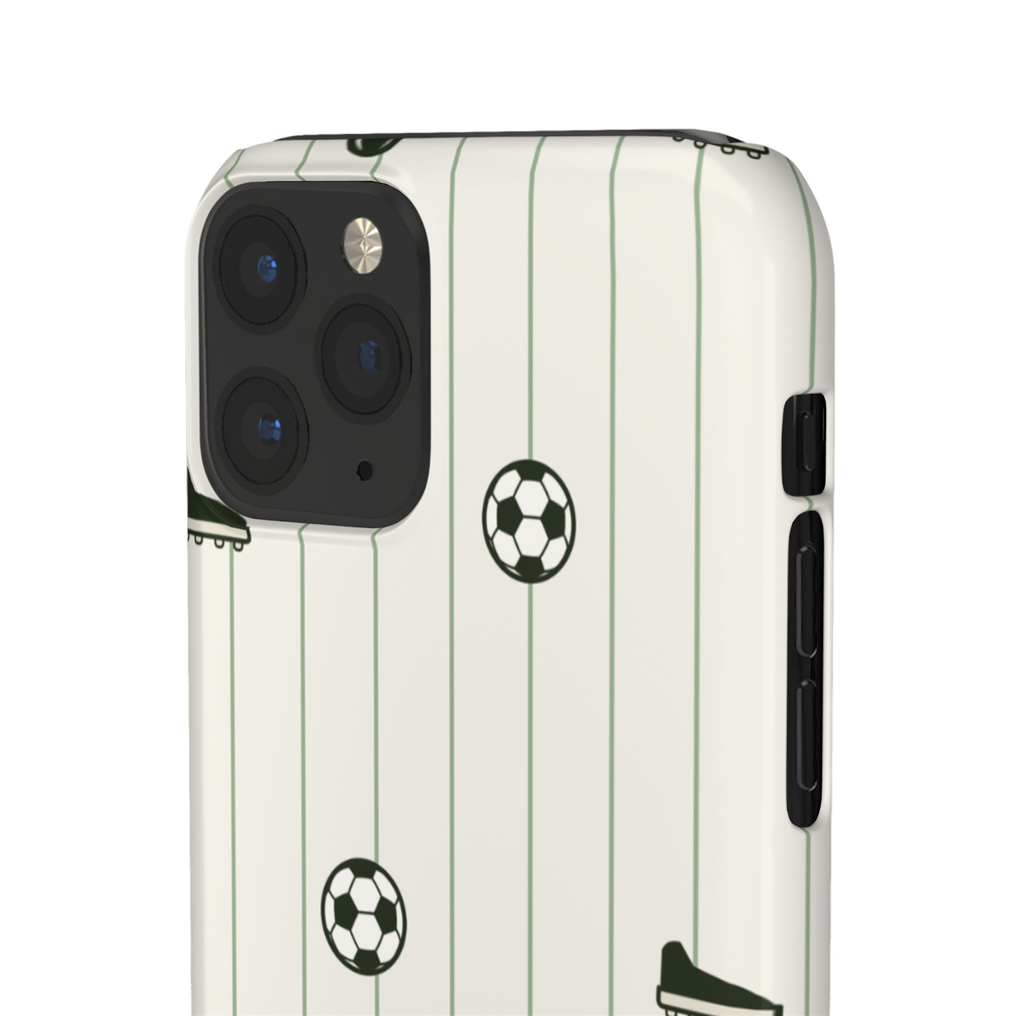 Soccer Pattern Snap Phone Case - Athletic Ball & Cleat Design
