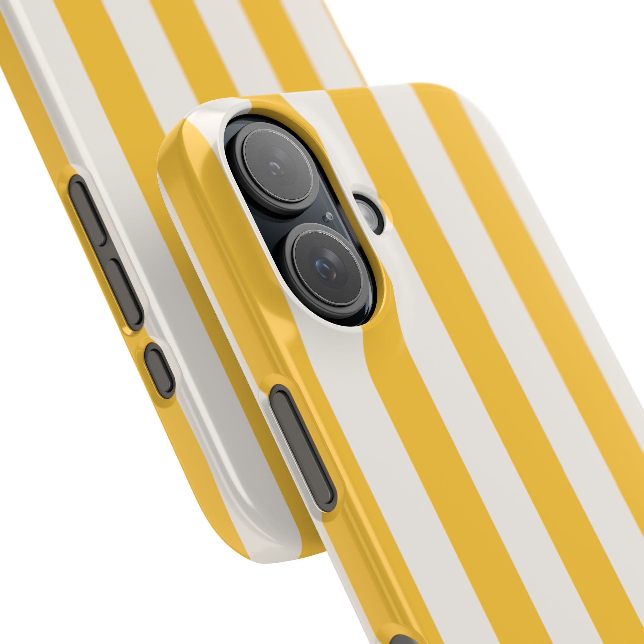 Yellow Stripe Phone Case — Bright Vertical Striped Snap Case