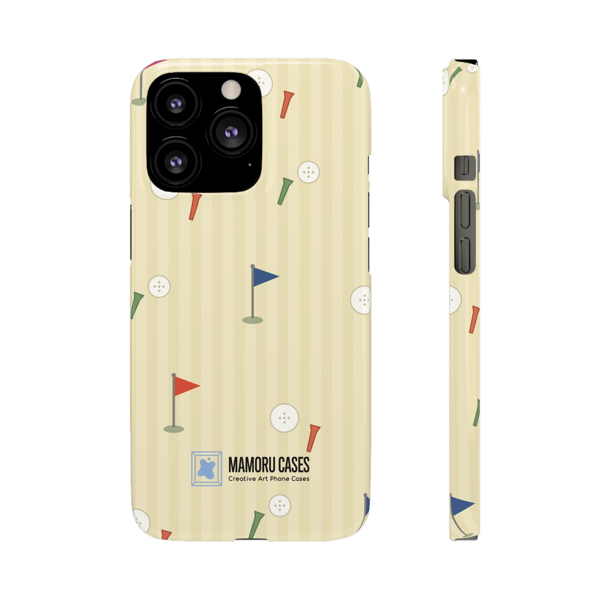 Golf Tee & Button Pattern Phone Case — Slim Snap Phone Case