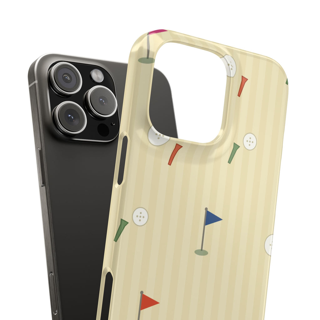 Golf Tee & Button Pattern Phone Case — Slim Snap Phone Case