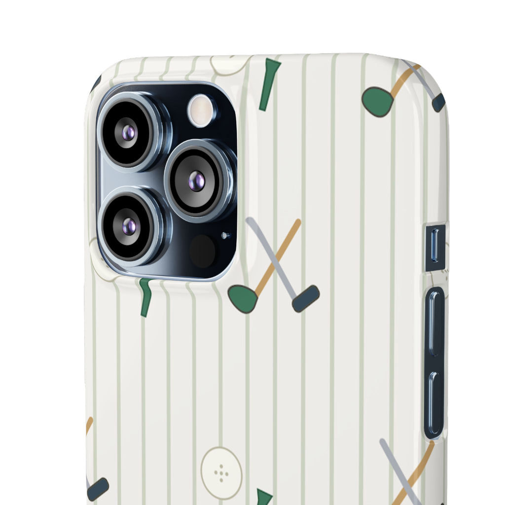 Mamoru Cases | Golf Pattern Snap Phone Case Tee & Mallet Design