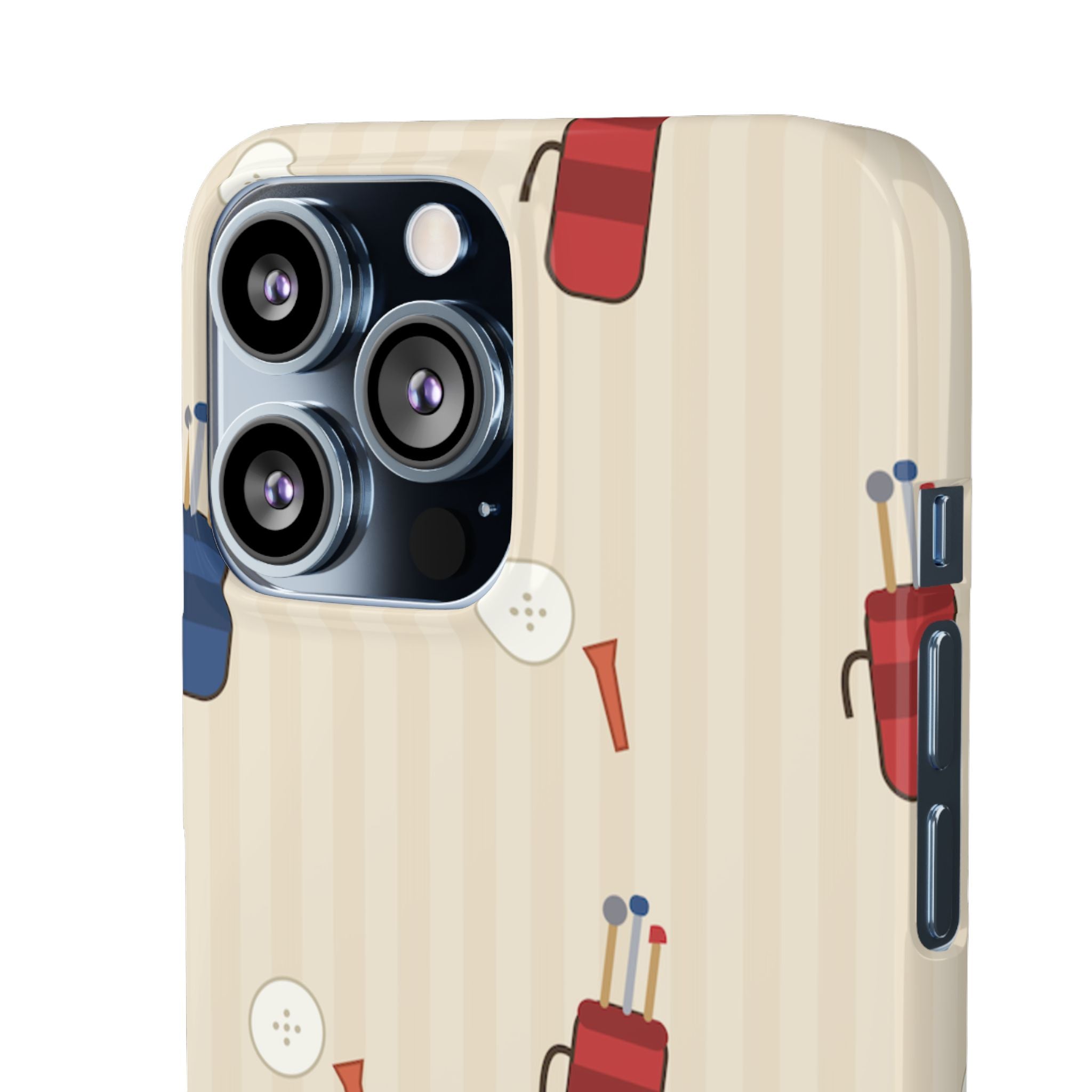 Golf Pattern Phone Case — Retro Golf Bag & Tee iPhone Case