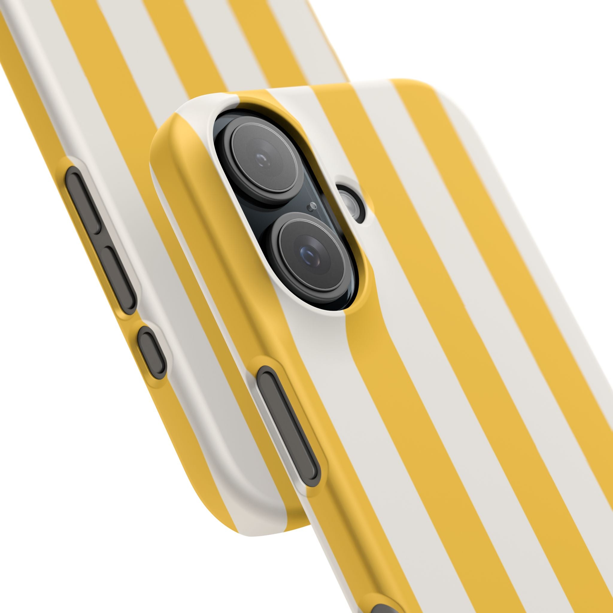 Yellow Stripe Phone Case — Bright Vertical Striped Snap Case