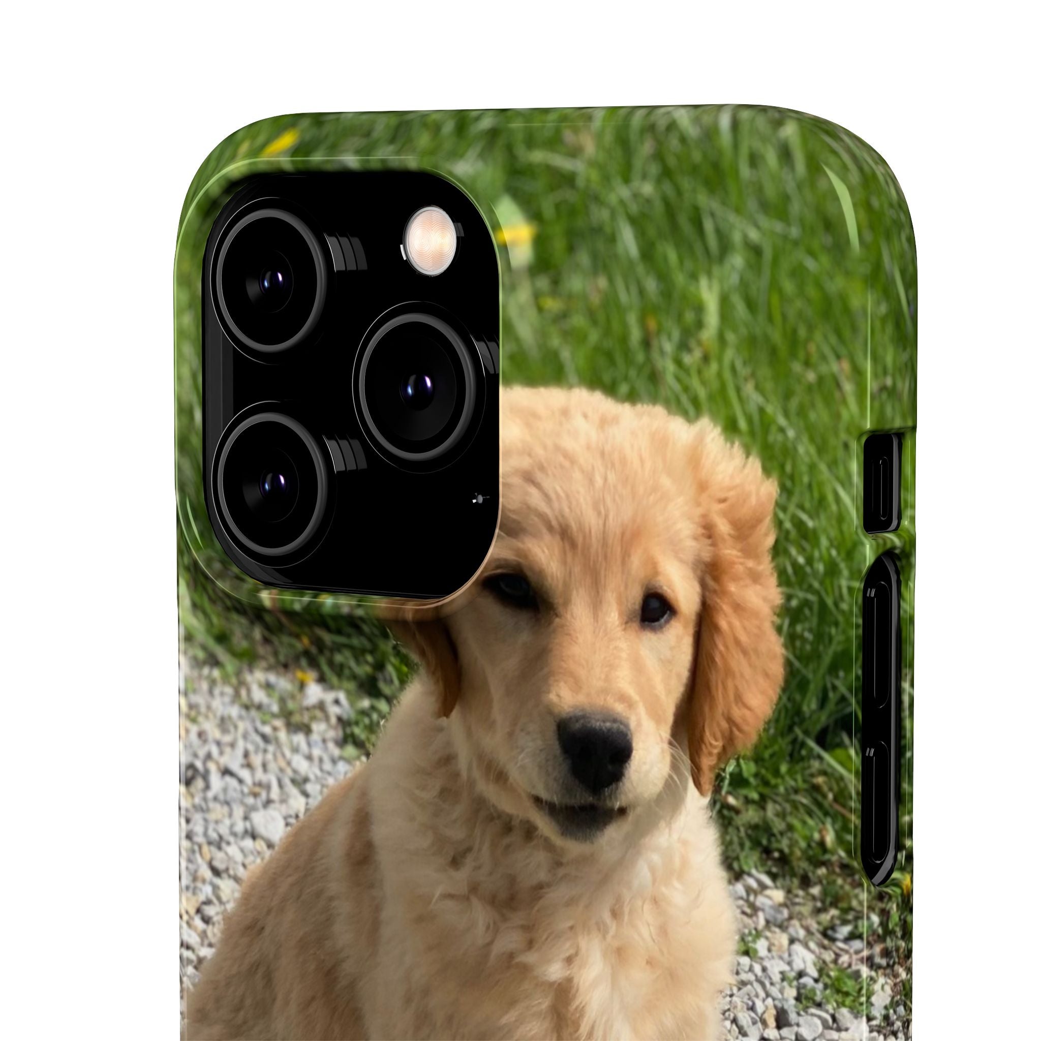 Phone Case — Cute Golden Retriever Puppy Photo Protective Snap Case