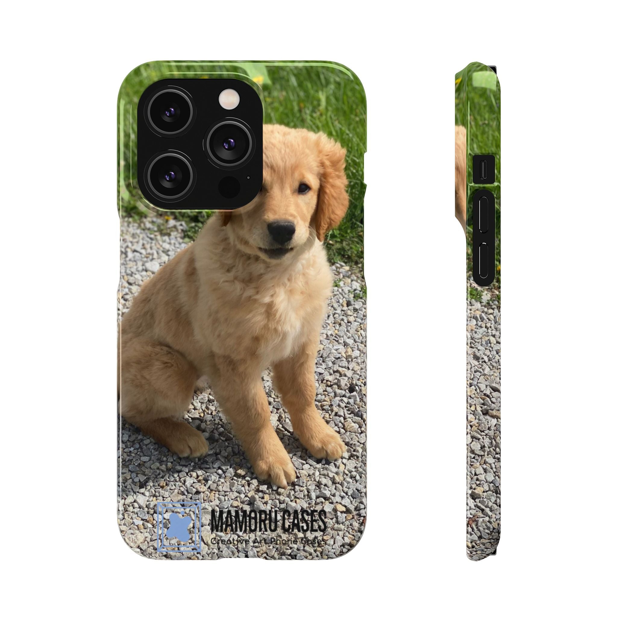 Phone Case — Cute Golden Retriever Puppy Photo Protective Snap Case