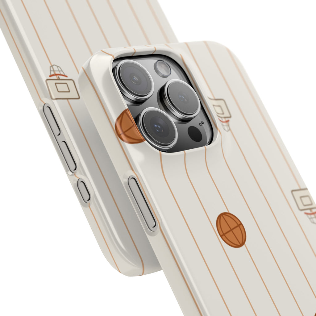 Basketball Pattern Phone Case — Cute Hoops Snap Case