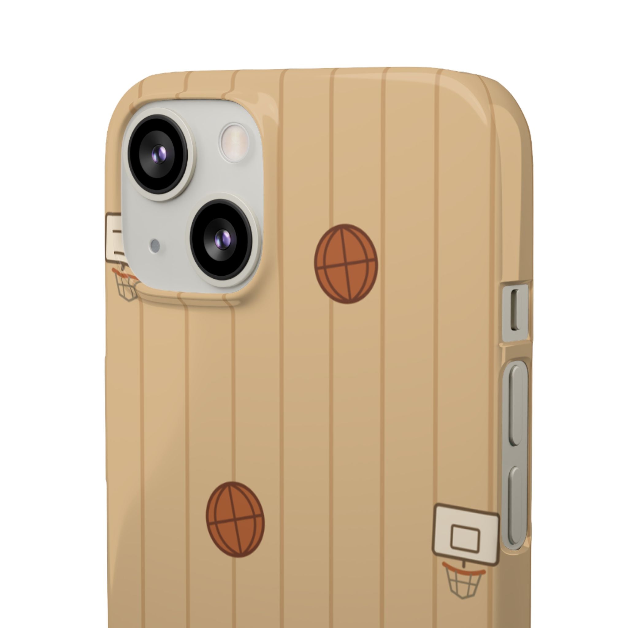 Basketball Court Phone Case — Slim Protective Snap Case with Hoops Pattern