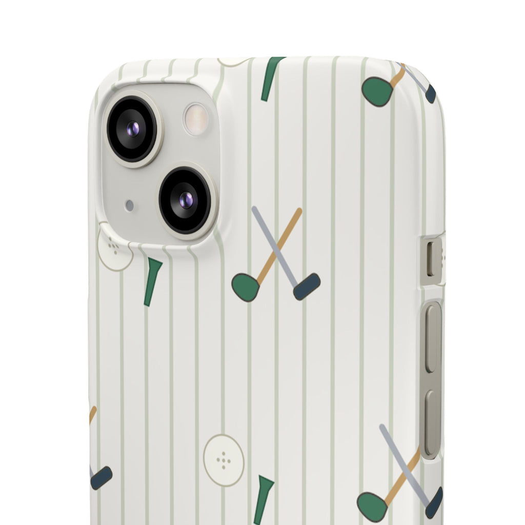 Mamoru Cases | Golf Pattern Snap Phone Case Tee & Mallet Design